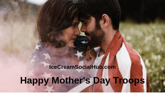 Happy Mother's Day Couple USA Flag SummerTime Fun For Military Families