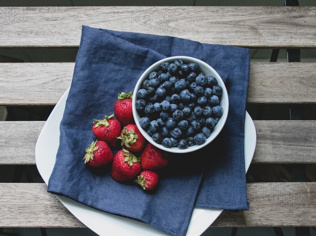 blueberries strawberries